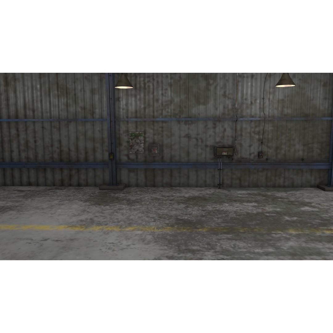 Old Dirty Garage 3D Model – Low Poly PBR Game Asset, FBX, OBJ - View 19