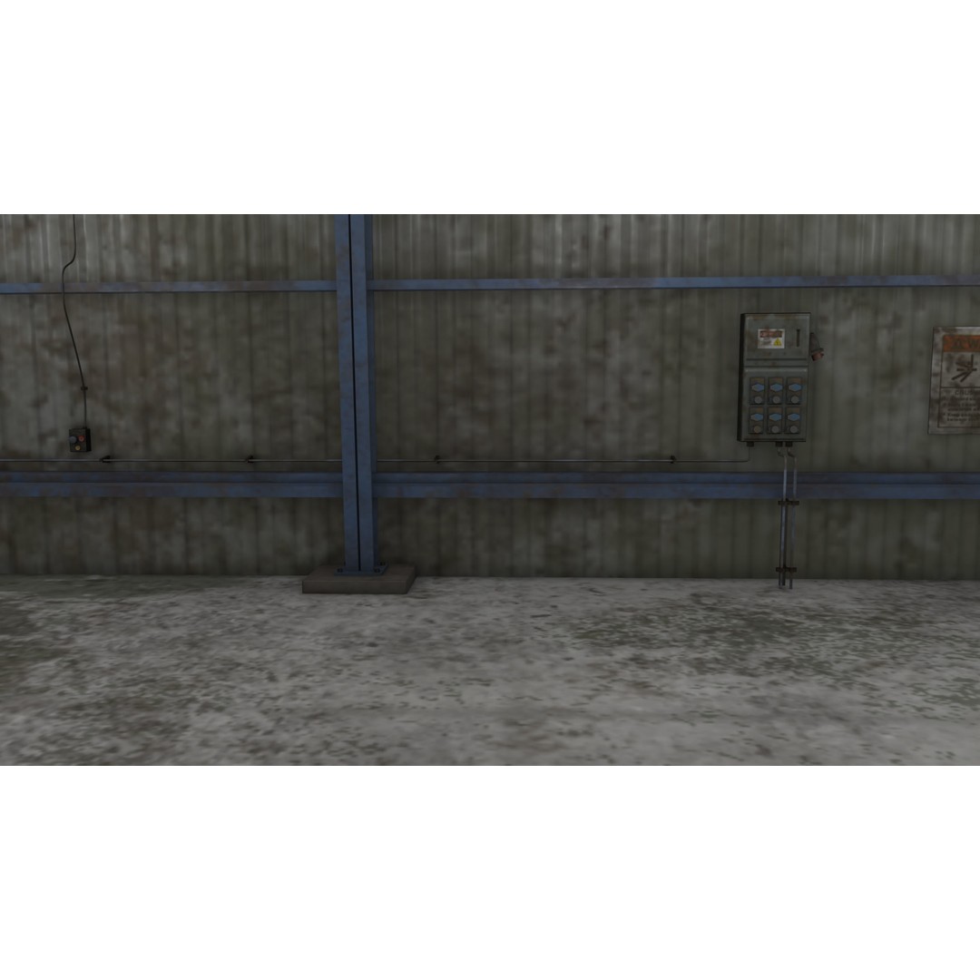 Old Dirty Garage 3D Model – Low Poly PBR Game Asset, FBX, OBJ - View 20