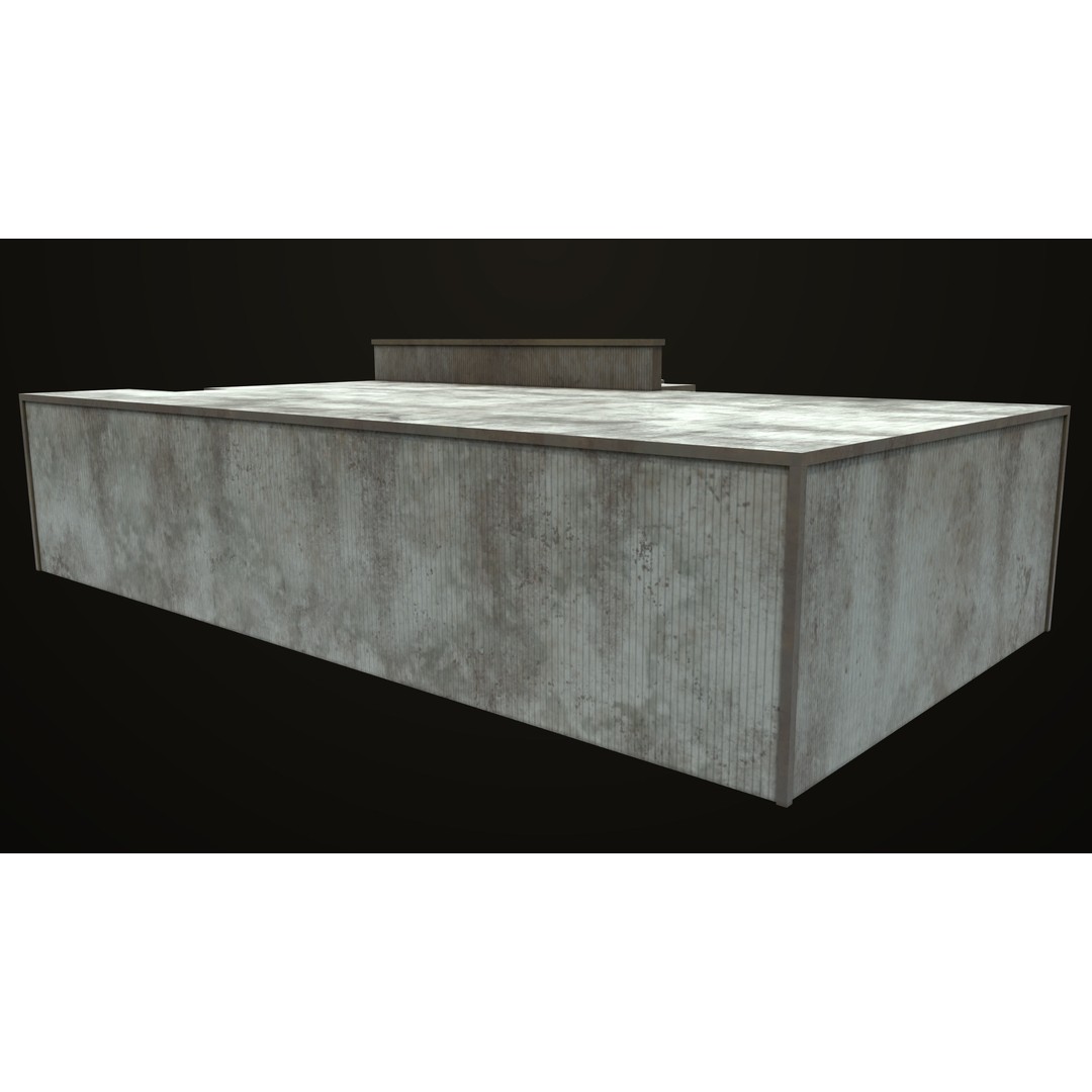 Old Dirty Garage 3D Model – Low Poly PBR Game Asset, FBX, OBJ - View 24