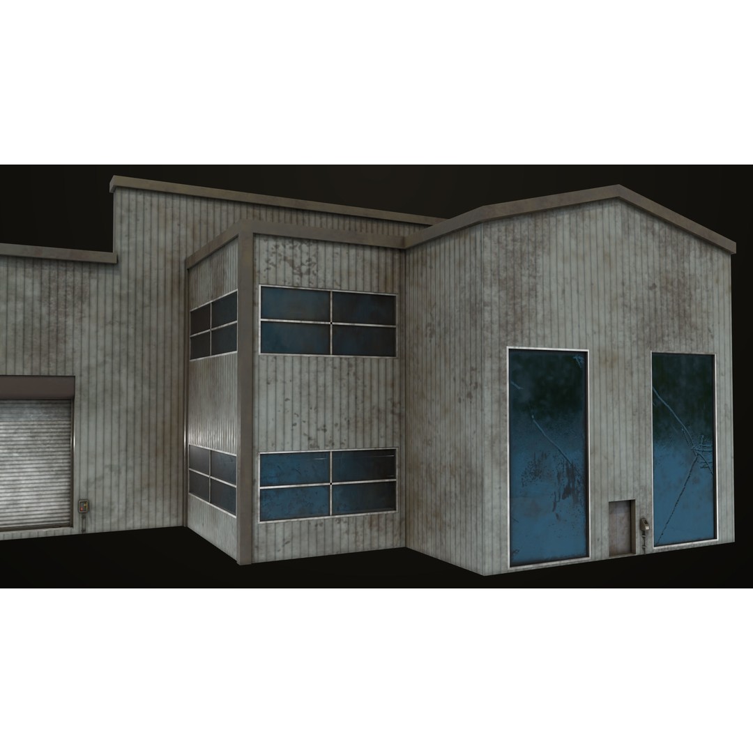 Old Dirty Garage 3D Model – Low Poly PBR Game Asset, FBX, OBJ - View 26