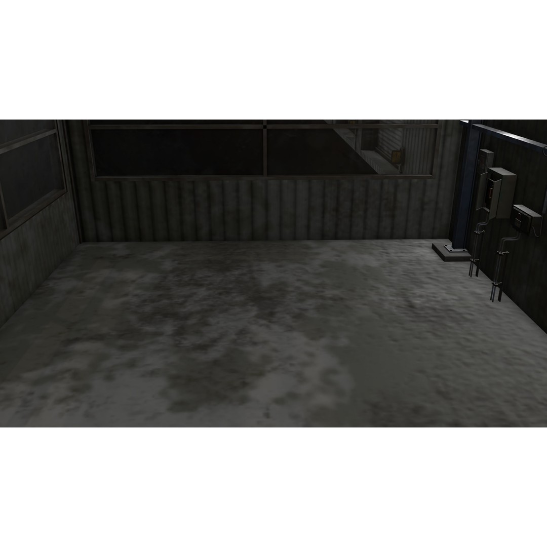 Old Dirty Garage 3D Model – Low Poly PBR Game Asset, FBX, OBJ - View 27