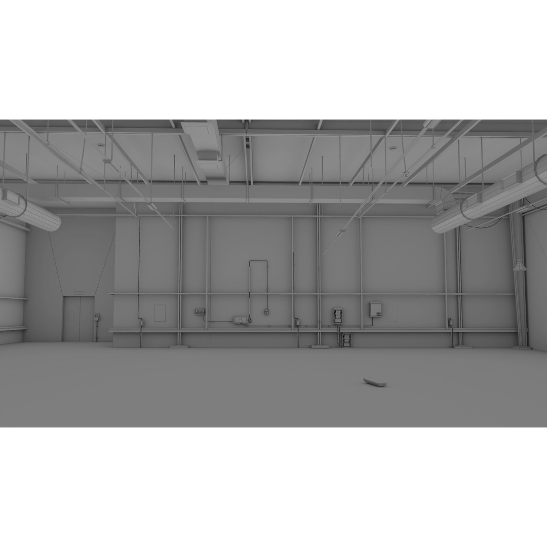 Old Dirty Garage 3D Model – Low Poly PBR Game Asset, FBX, OBJ - View 34