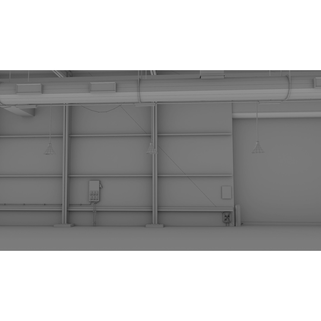 Old Dirty Garage 3D Model – Low Poly PBR Game Asset, FBX, OBJ - View 36