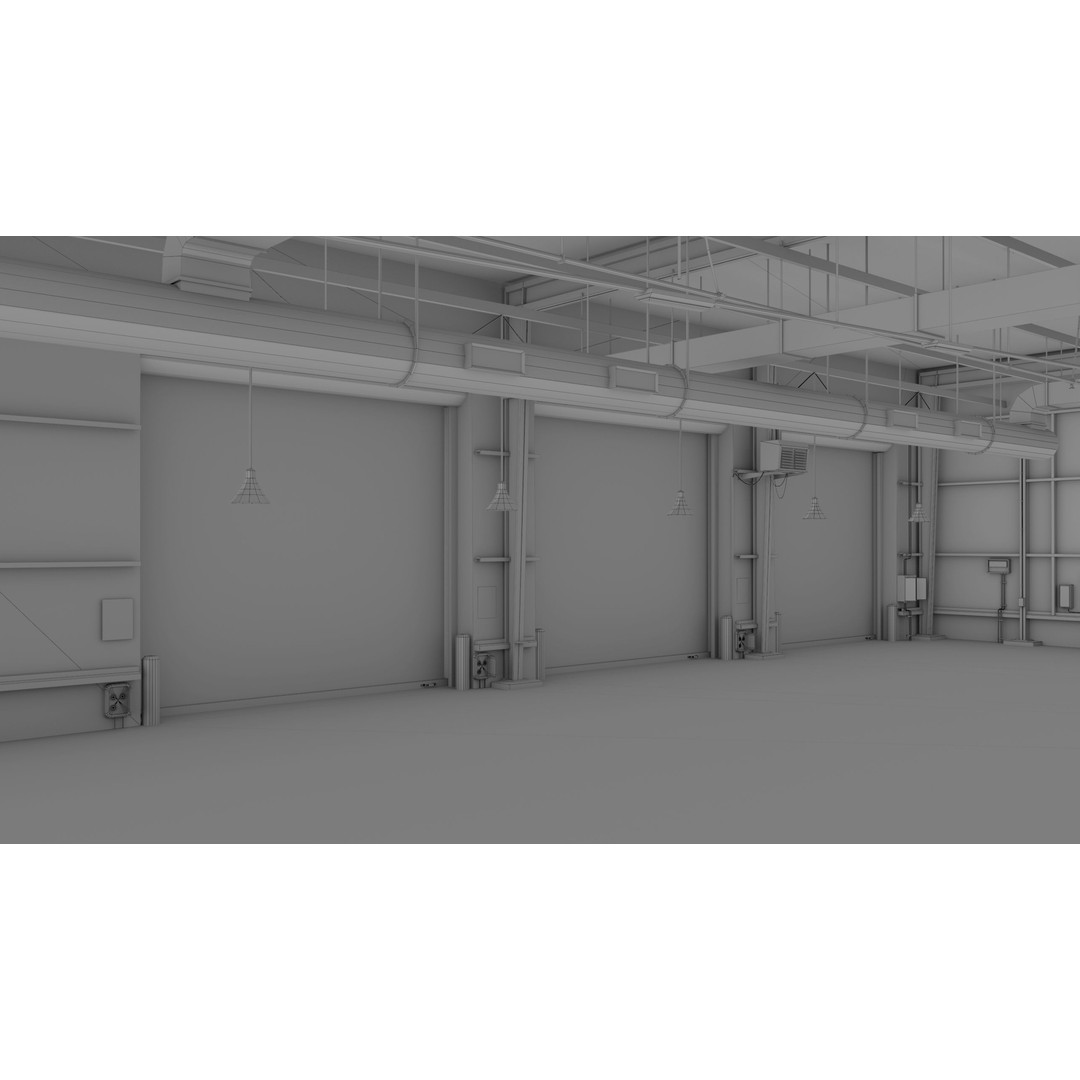 Old Dirty Garage 3D Model – Low Poly PBR Game Asset, FBX, OBJ - View 37