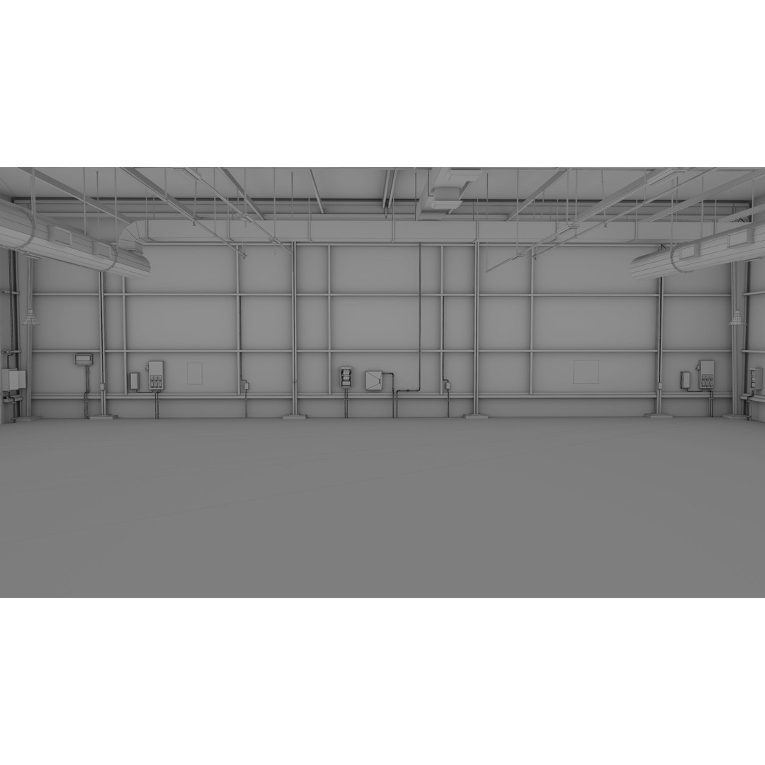 Old Dirty Garage 3D Model – Low Poly PBR Game Asset, FBX, OBJ - View 38