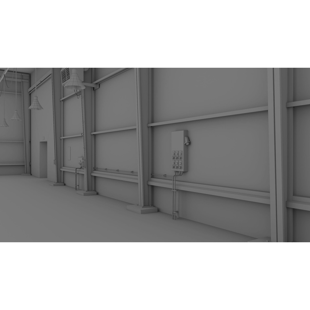 Old Dirty Garage 3D Model – Low Poly PBR Game Asset, FBX, OBJ - View 41