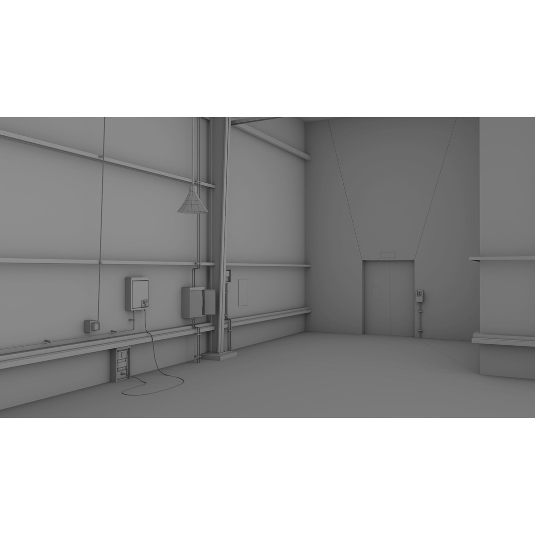 Old Dirty Garage 3D Model – Low Poly PBR Game Asset, FBX, OBJ - View 42
