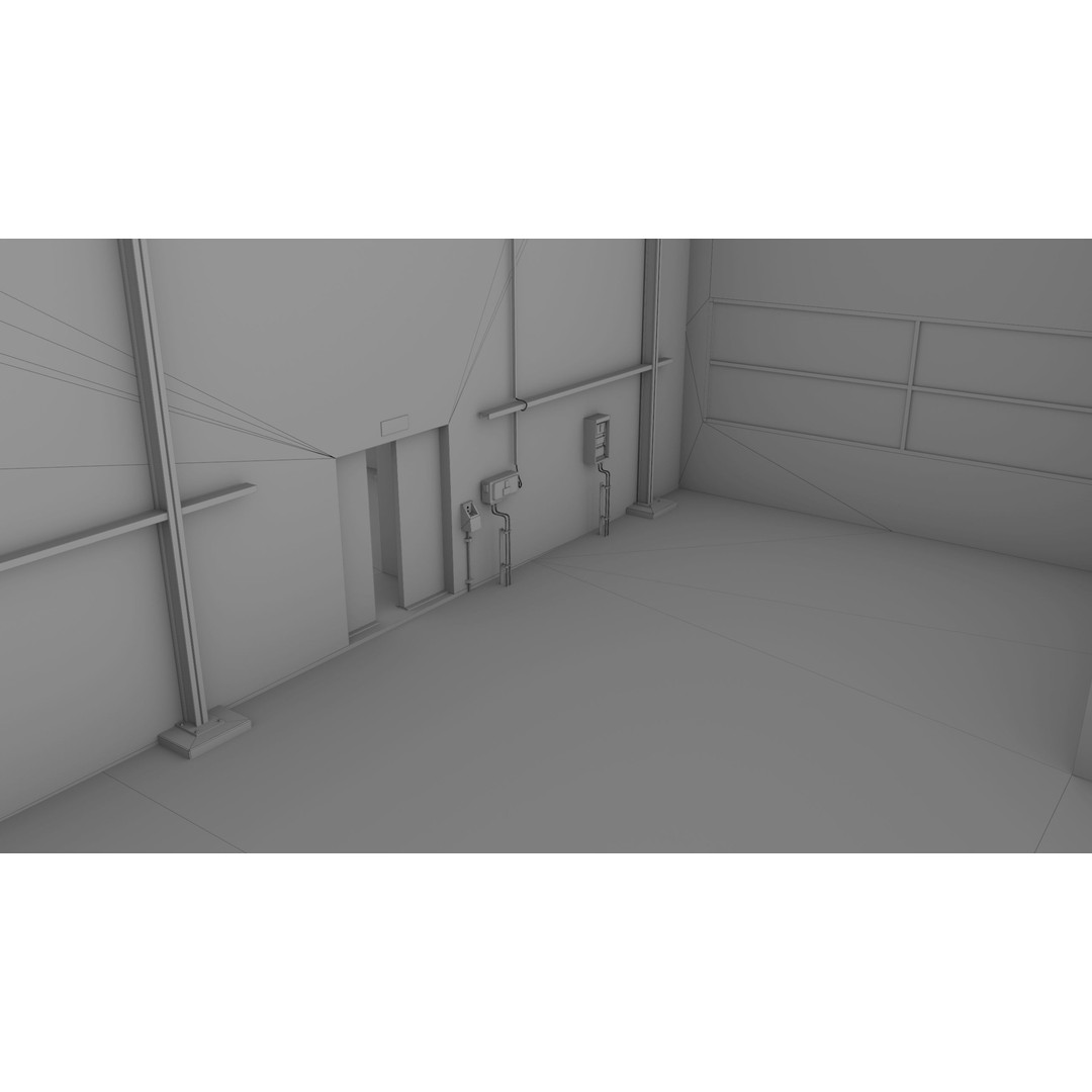 Old Dirty Garage 3D Model – Low Poly PBR Game Asset, FBX, OBJ - View 44