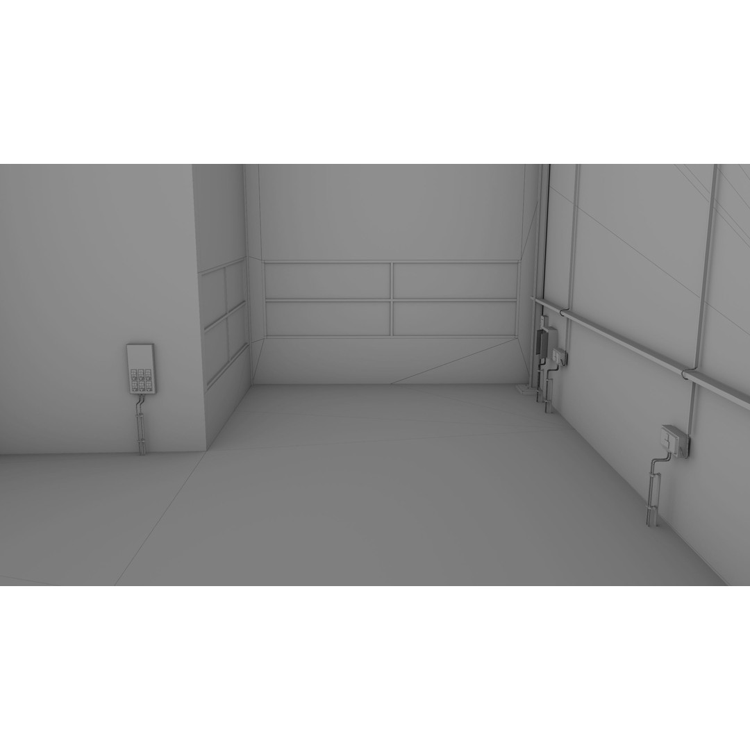 Old Dirty Garage 3D Model – Low Poly PBR Game Asset, FBX, OBJ - View 45