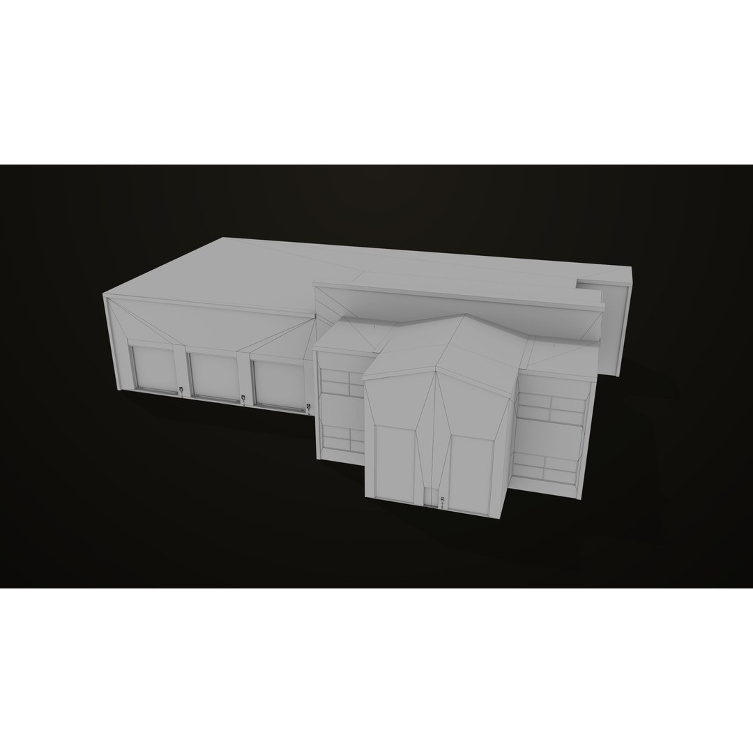 Old Dirty Garage 3D Model – Low Poly PBR Game Asset, FBX, OBJ - View 46