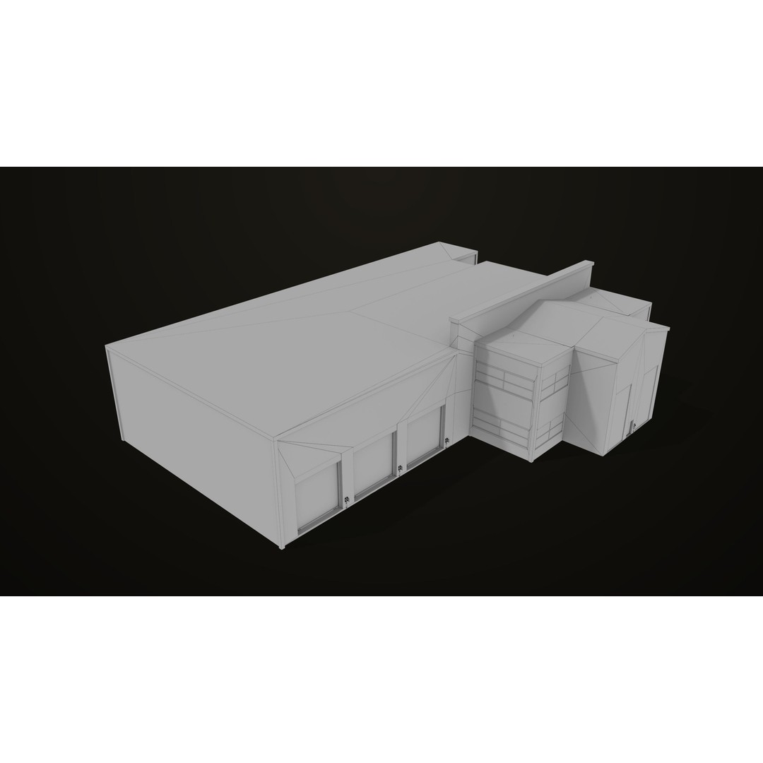 Old Dirty Garage 3D Model – Low Poly PBR Game Asset, FBX, OBJ - View 47
