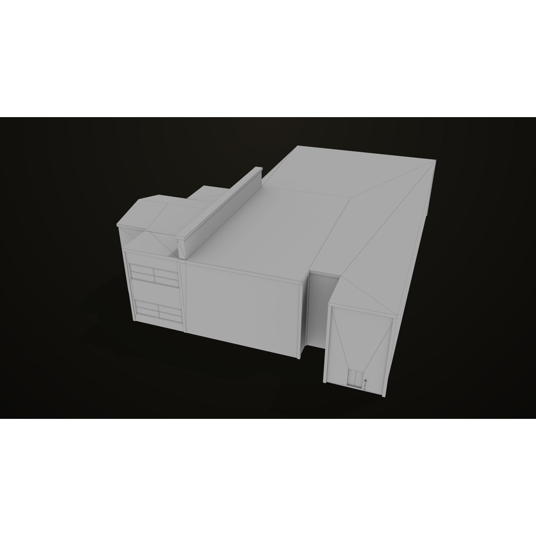 Old Dirty Garage 3D Model – Low Poly PBR Game Asset, FBX, OBJ - View 49