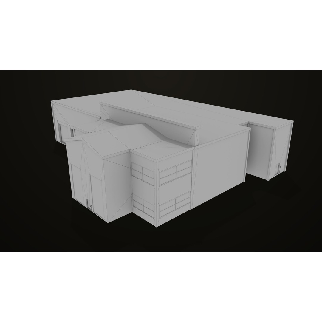 Old Dirty Garage 3D Model – Low Poly PBR Game Asset, FBX, OBJ - View 50