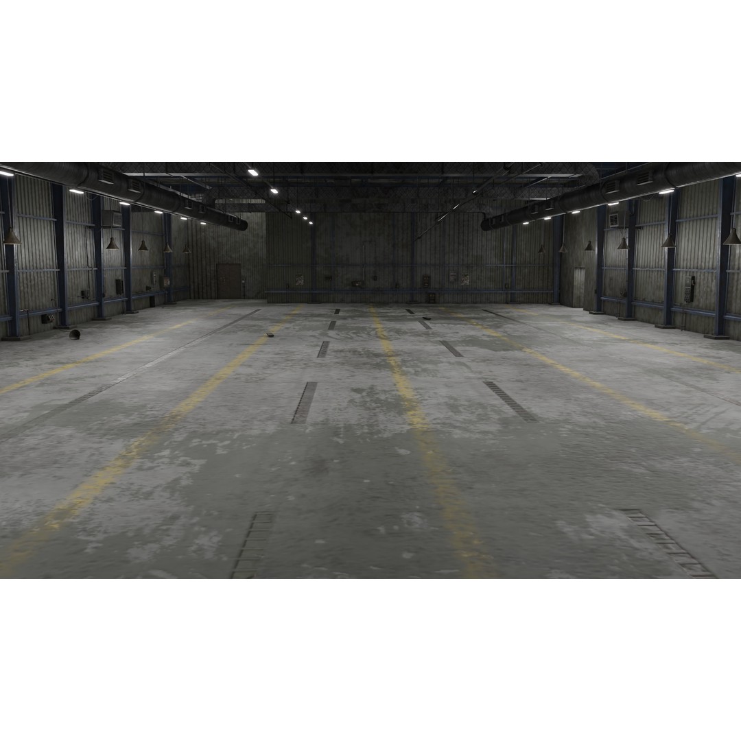 Old Dirty Garage 3D Model – Low Poly PBR Game Asset, FBX, OBJ - View 6