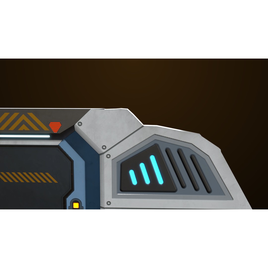 Sci-Fi Door 3D Model – Low Poly Game Asset, PBR Textures Included - View 12