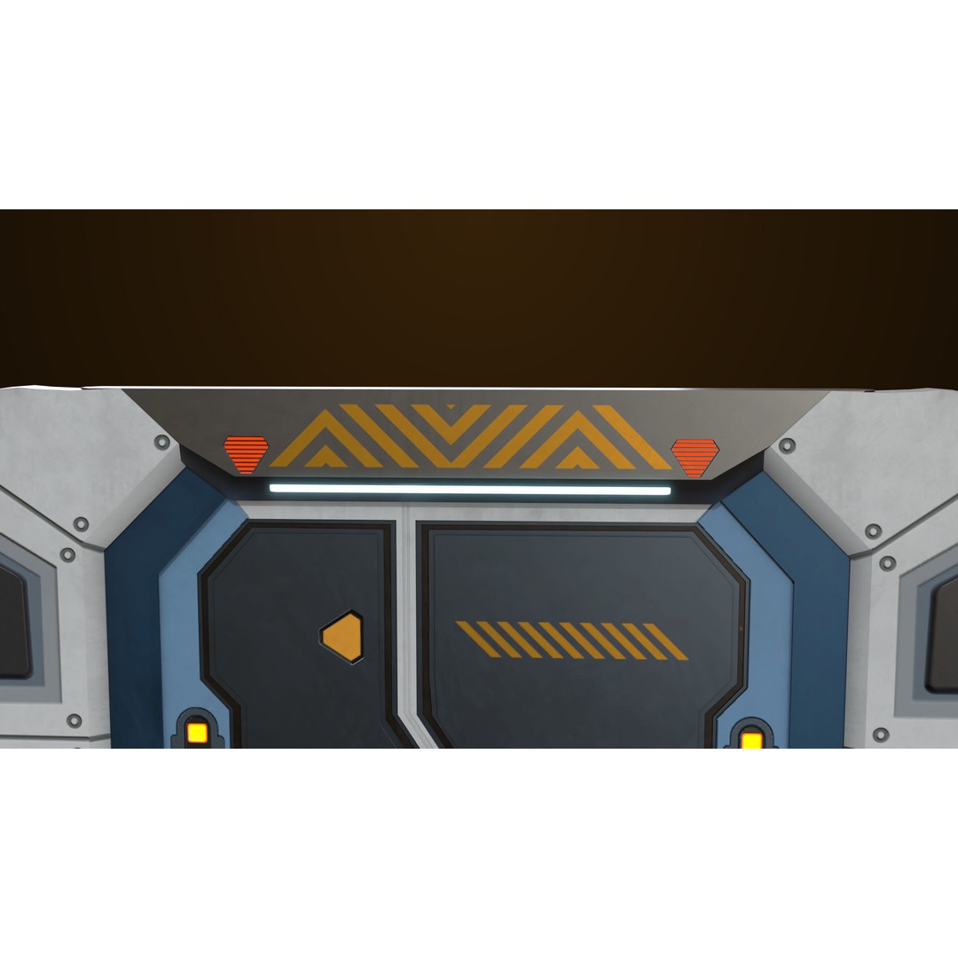 Sci-Fi Door 3D Model – Low Poly Game Asset, PBR Textures Included - View 13
