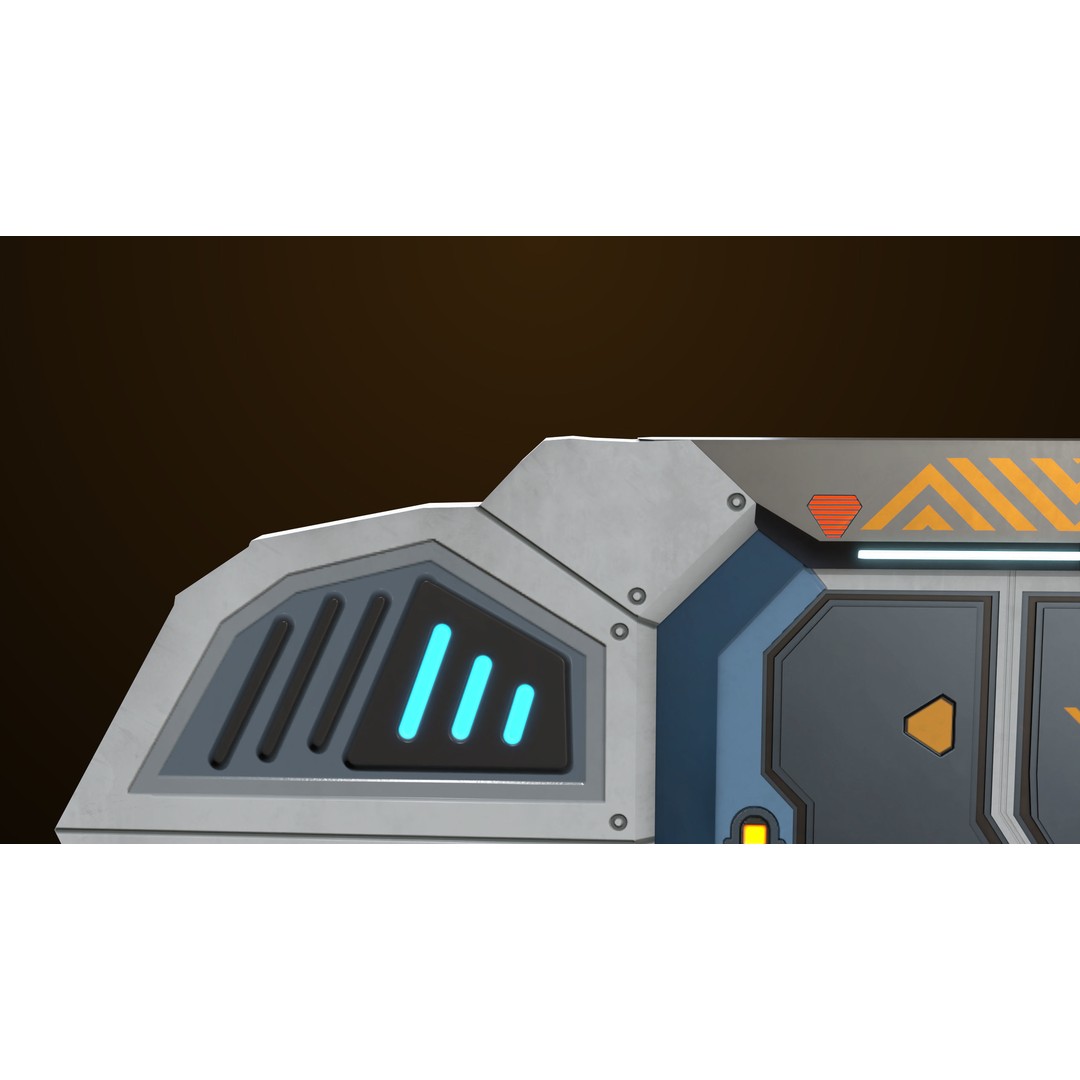 Sci-Fi Door 3D Model – Low Poly Game Asset, PBR Textures Included - View 14