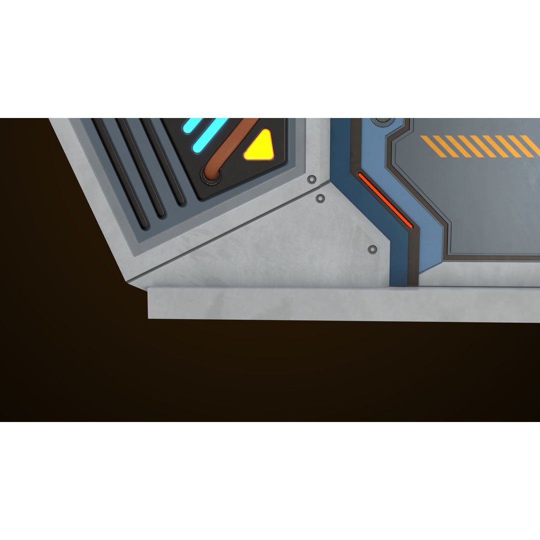 Sci-Fi Door 3D Model – Low Poly Game Asset, PBR Textures Included - View 15
