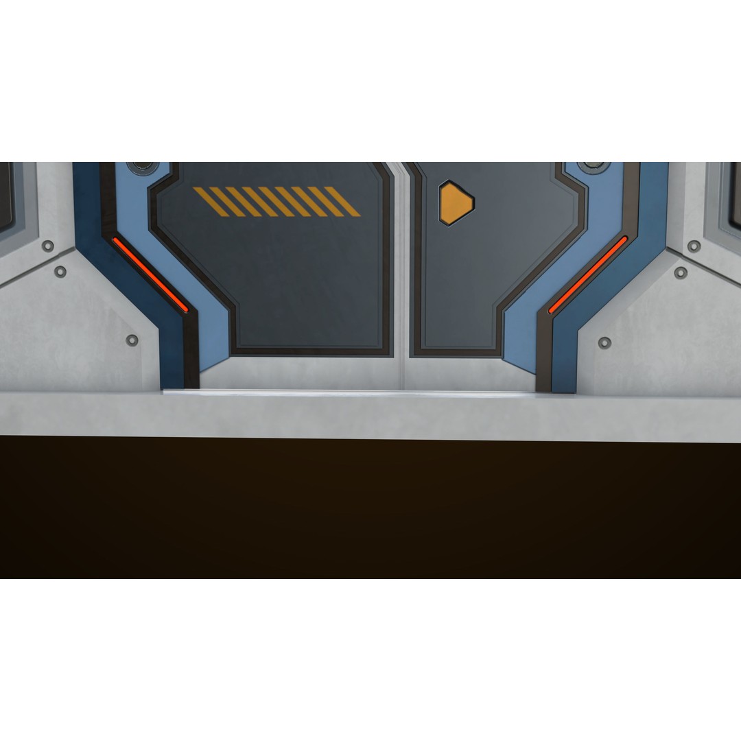 Sci-Fi Door 3D Model – Low Poly Game Asset, PBR Textures Included - View 16