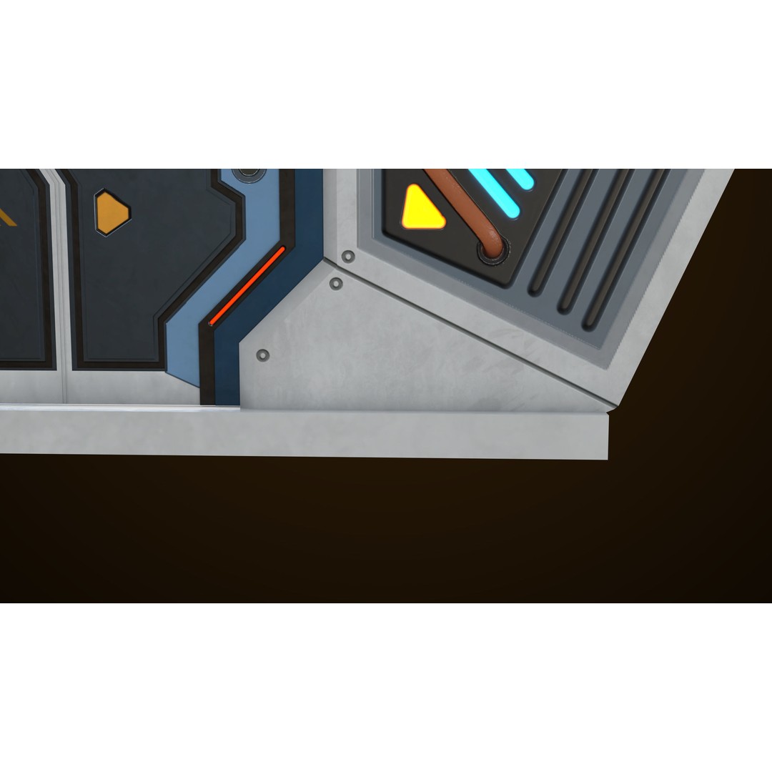 Sci-Fi Door 3D Model – Low Poly Game Asset, PBR Textures Included - View 17