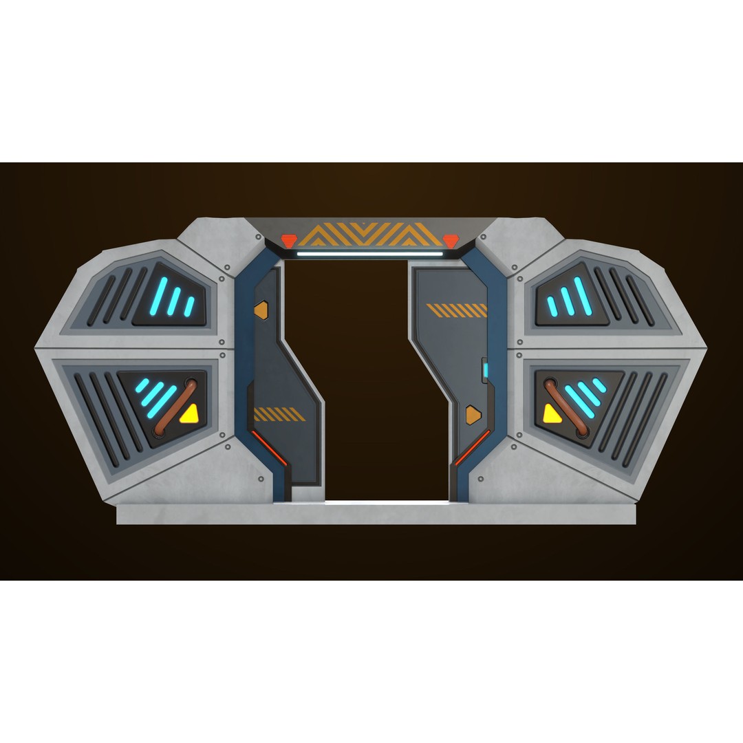 Sci-Fi Door 3D Model – Low Poly Game Asset, PBR Textures Included - View 18