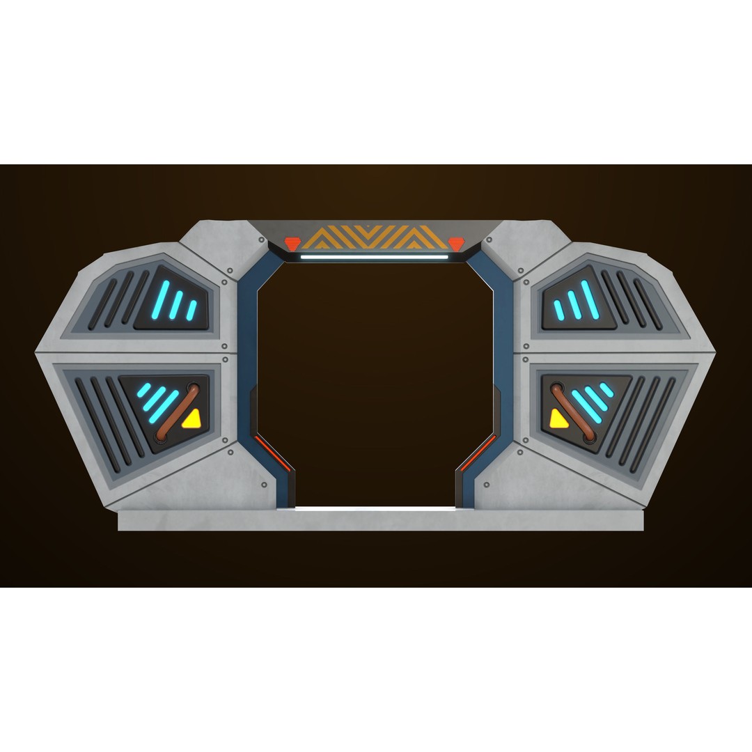 Sci-Fi Door 3D Model – Low Poly Game Asset, PBR Textures Included - View 23