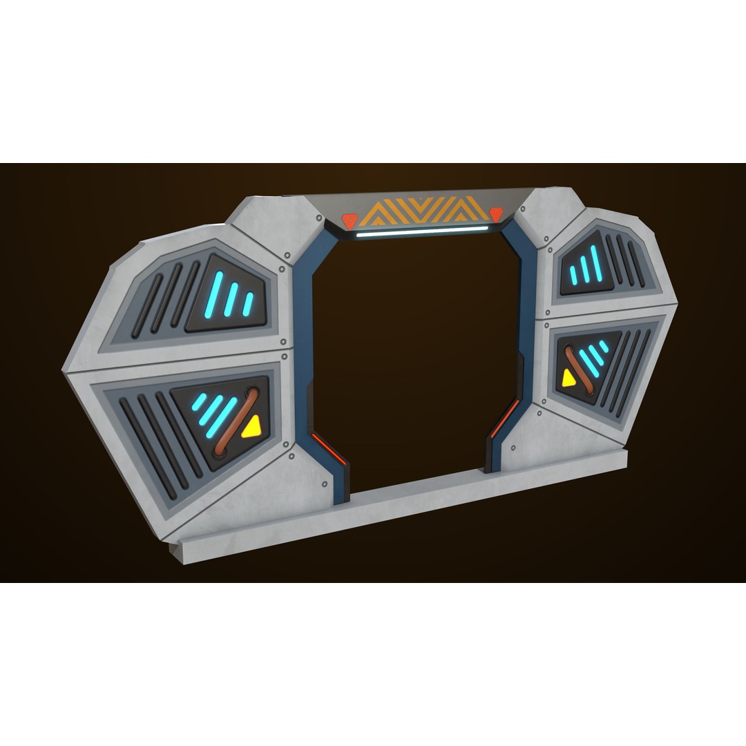 Sci-Fi Door 3D Model – Low Poly Game Asset, PBR Textures Included - View 25