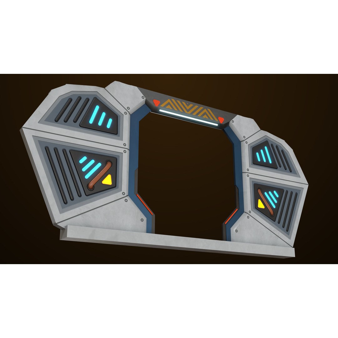 Sci-Fi Door 3D Model – Low Poly Game Asset, PBR Textures Included - View 27