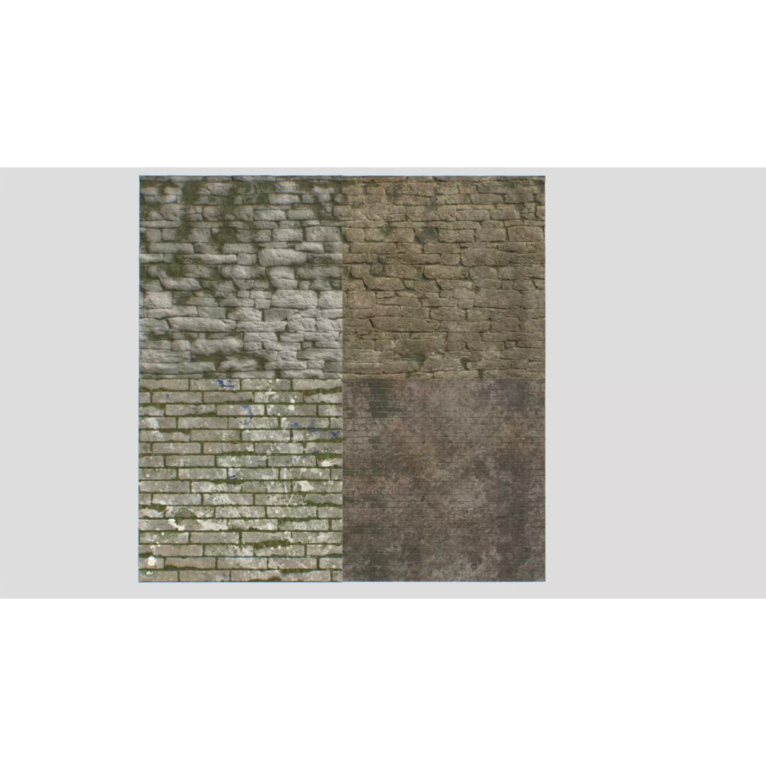 Brick Texture Pack 3D Model – PBR Seamless Textures for Architecture - View 2