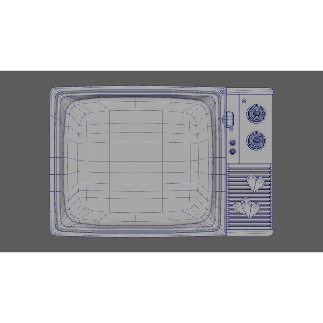 Cartoon Television 3D Model – Stylized Low Poly PBR Asset, FBX - View 12