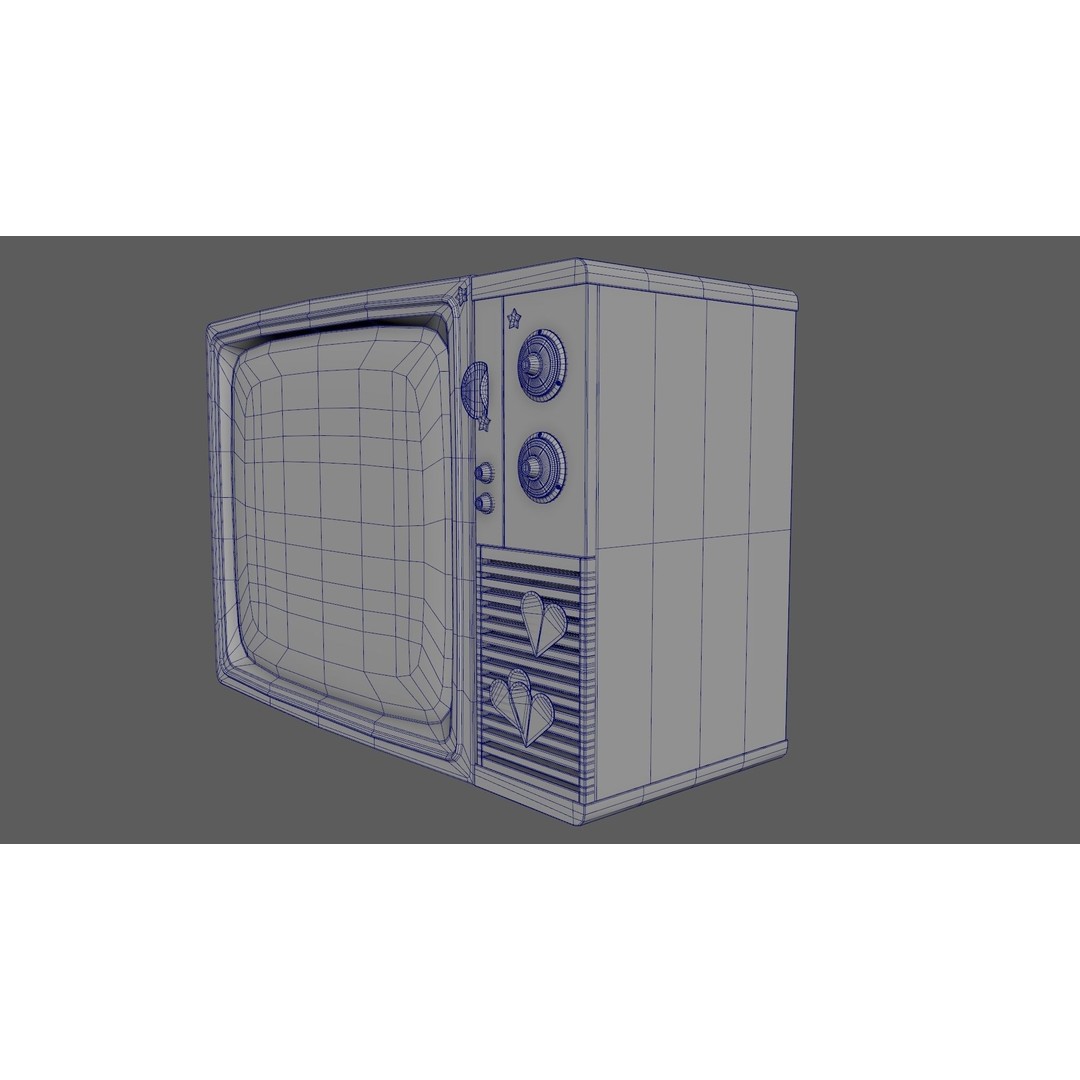 Cartoon Television 3D Model – Stylized Low Poly PBR Asset, FBX - View 13