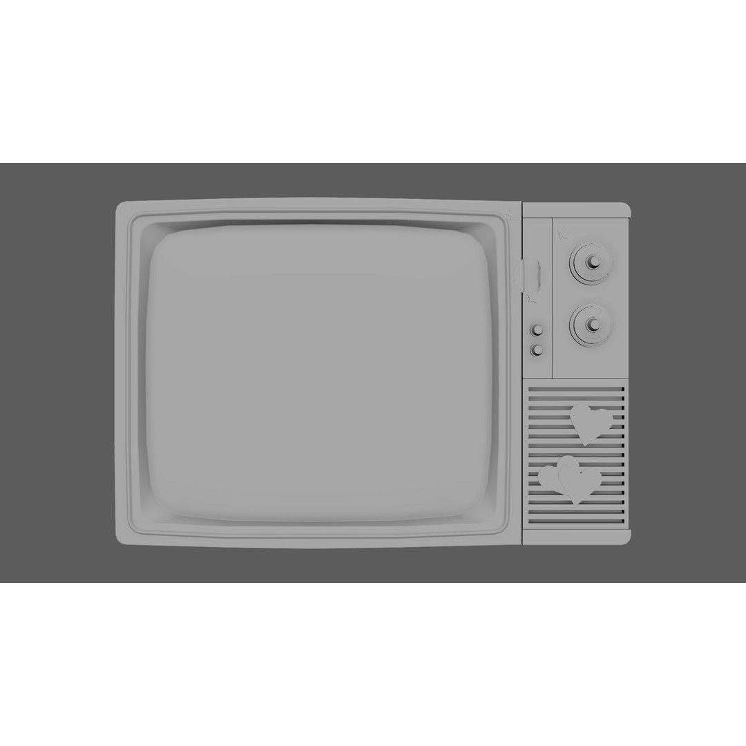 Cartoon Television 3D Model – Stylized Low Poly PBR Asset, FBX - View 8