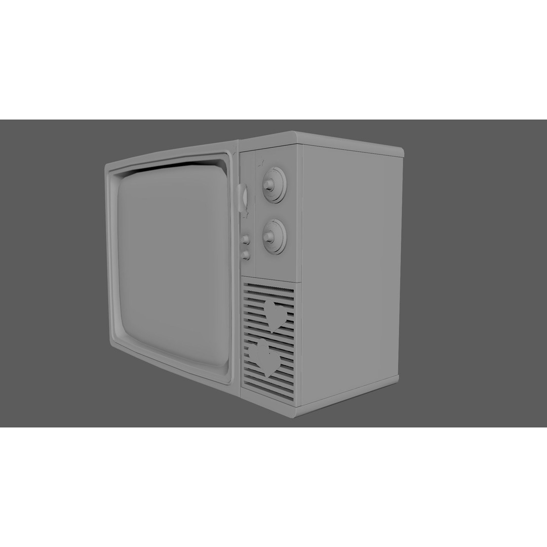 Cartoon Television 3D Model – Stylized Low Poly PBR Asset, FBX - View 9