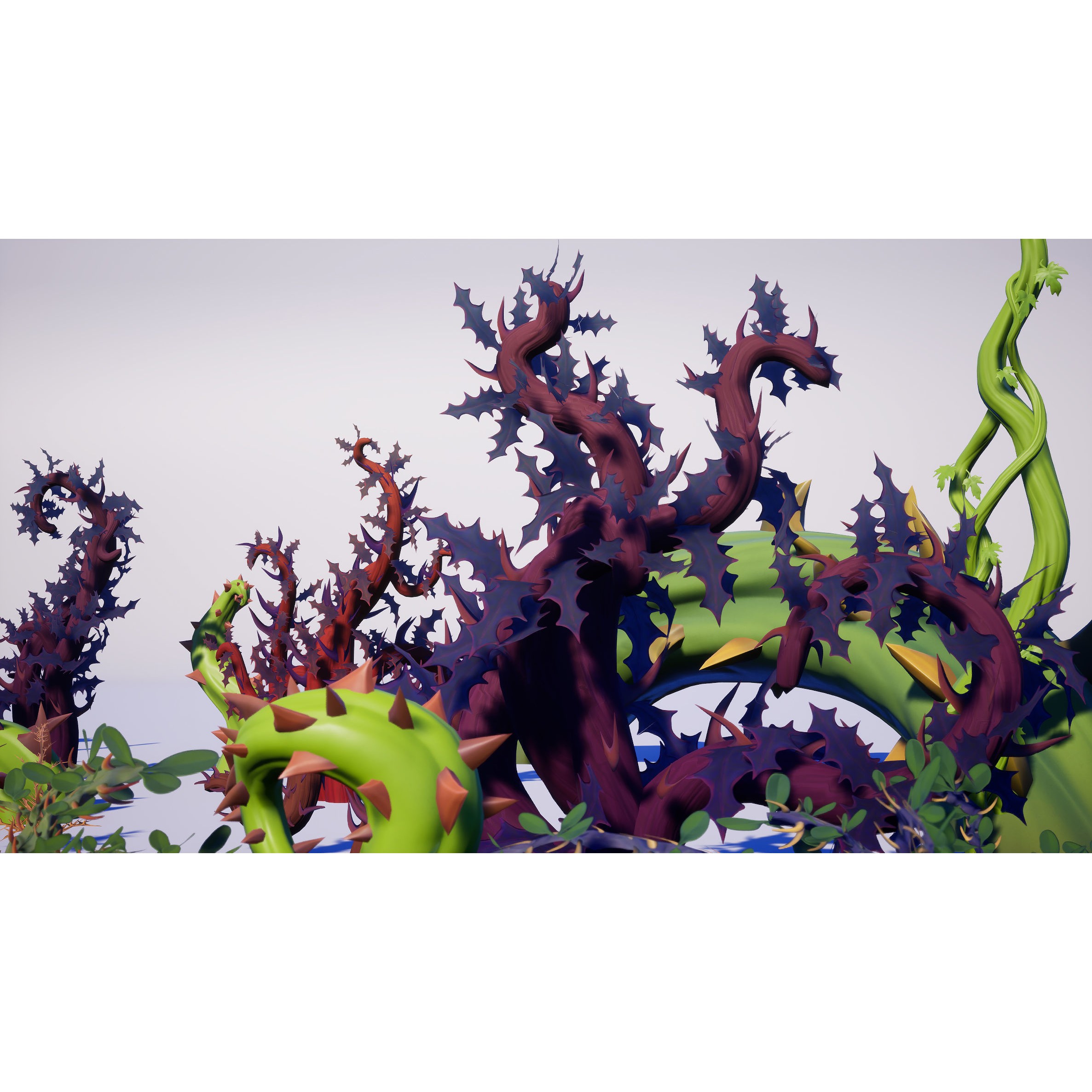 Spiky Plants Pack - Low-Poly Game-Ready 3D Model - View 8