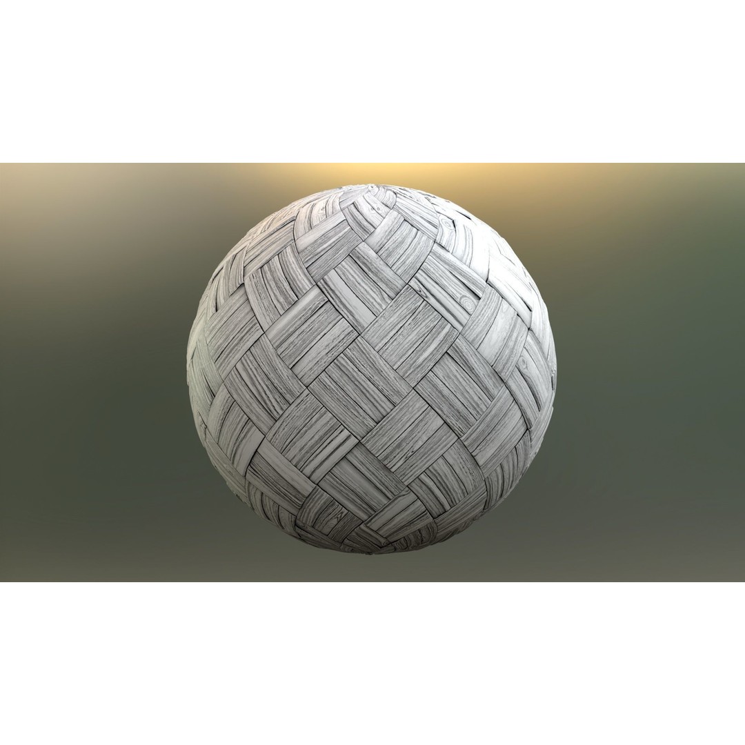 Wooden Parquet Tile PBR Texture 3D Model – 4 Colors, Game Ready - View 6