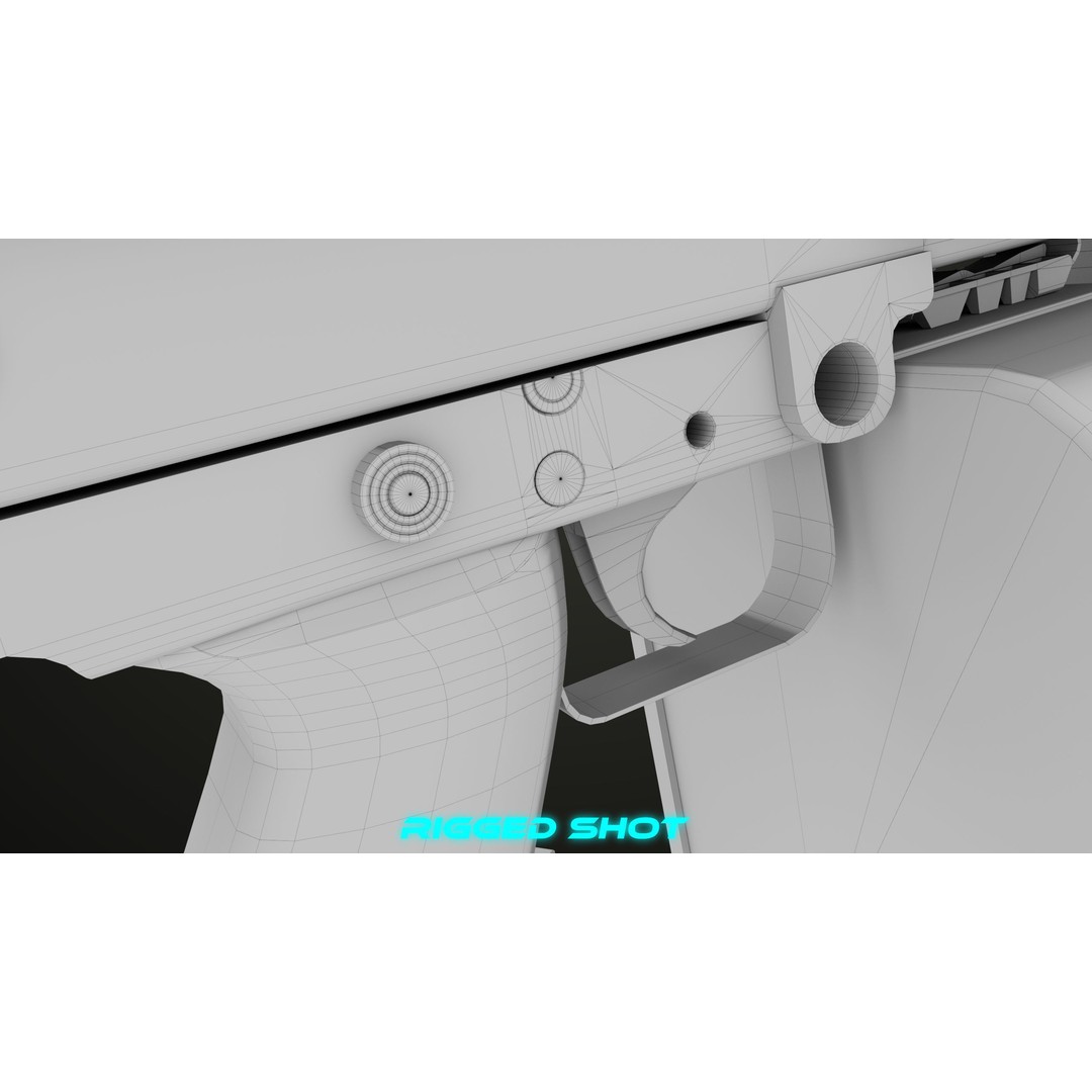 Machine Gun 12 3D Model – Low Poly PBR Game Asset, FBX - View 46