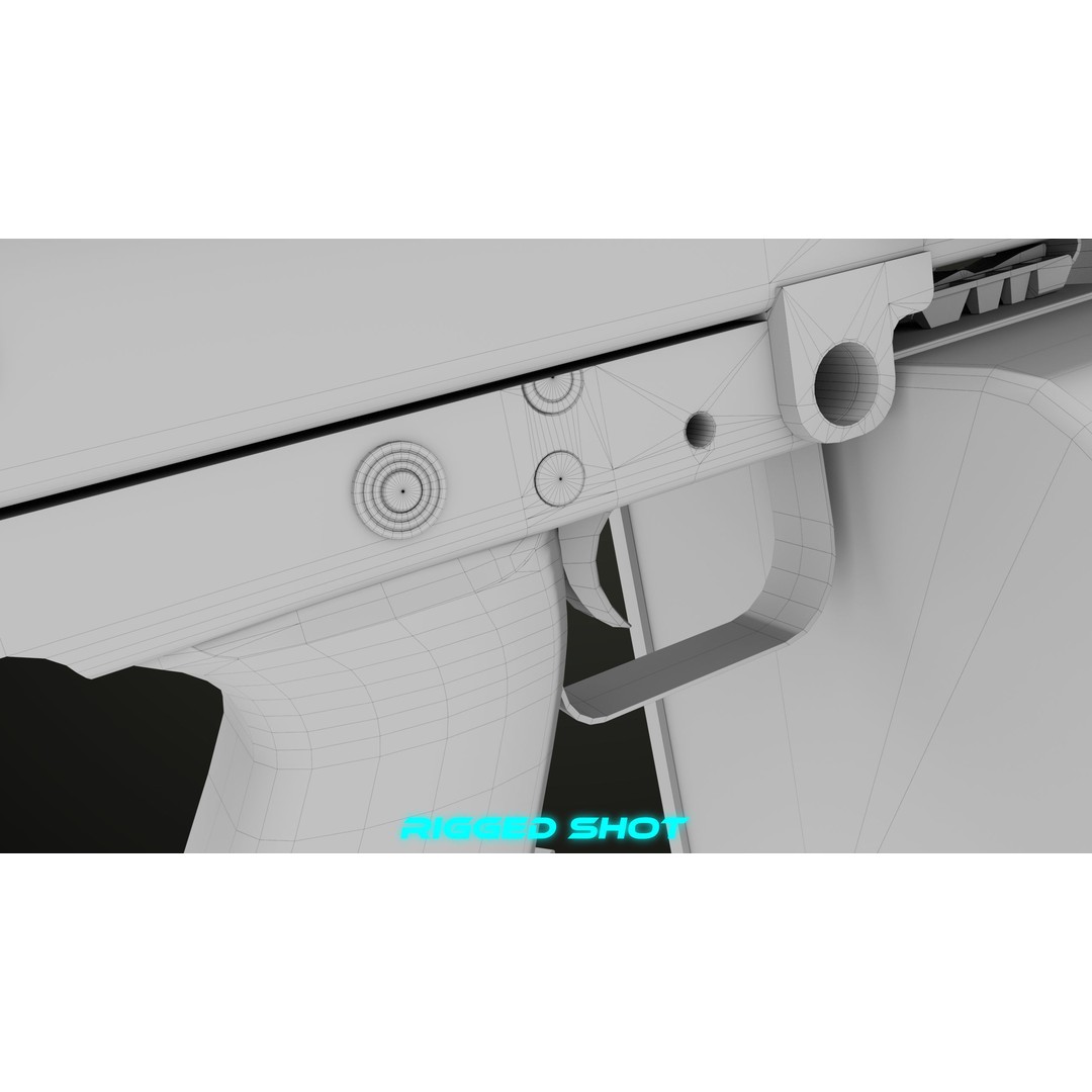 Machine Gun 12 3D Model – Low Poly PBR Game Asset, FBX - View 47
