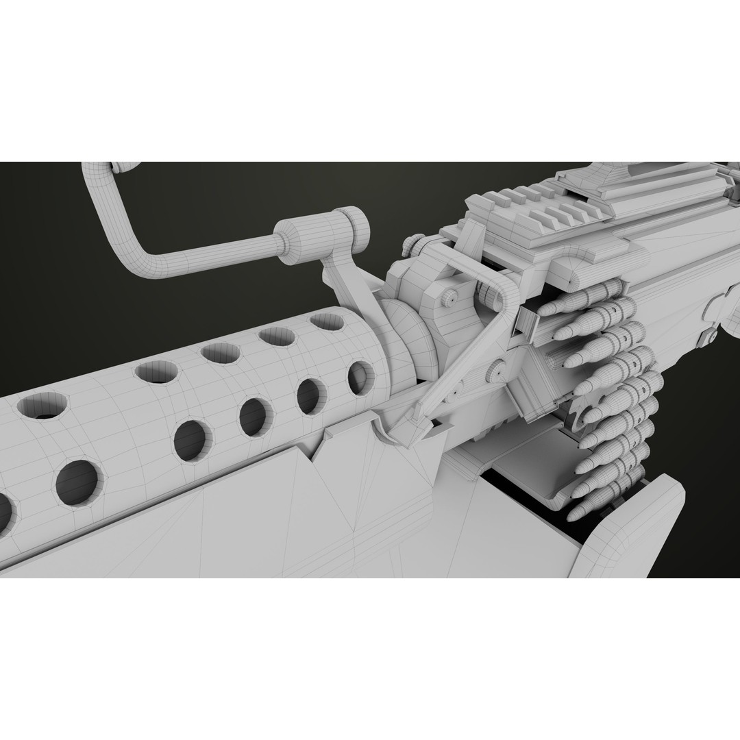 Machine Gun 12 3D Model – Low Poly PBR Game Asset, FBX - View 53
