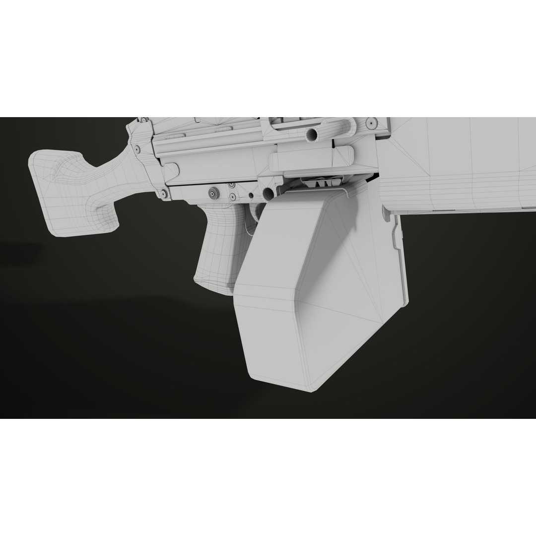 Machine Gun 12 3D Model – Low Poly PBR Game Asset, FBX - View 57