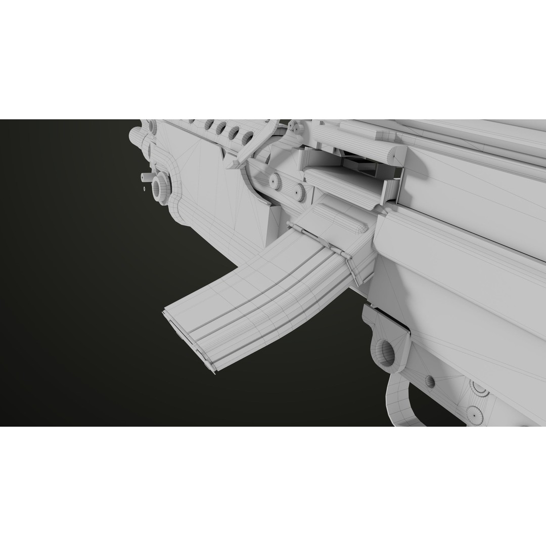 Machine Gun 12 3D Model – Low Poly PBR Game Asset, FBX - View 61