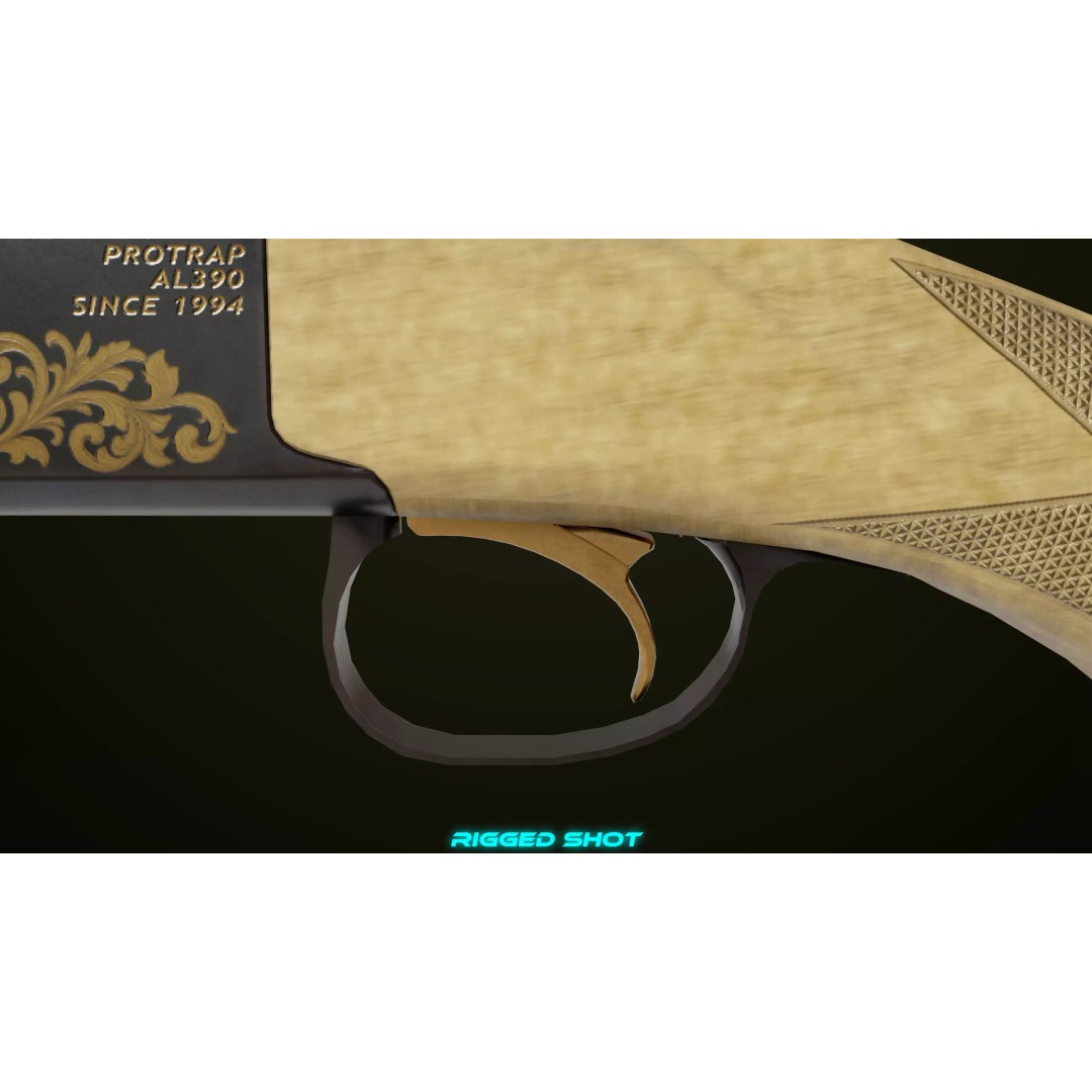 Double Barrel Shotgun 3D Model – Low Poly Game Asset, PBR Textures - View 26