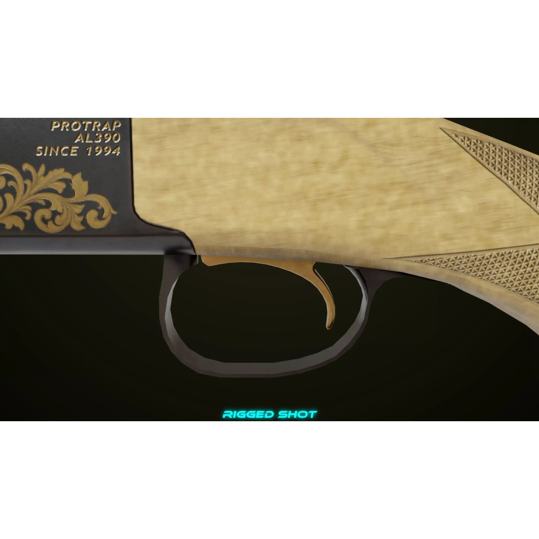 Double Barrel Shotgun 3D Model – Low Poly Game Asset, PBR Textures - View 27