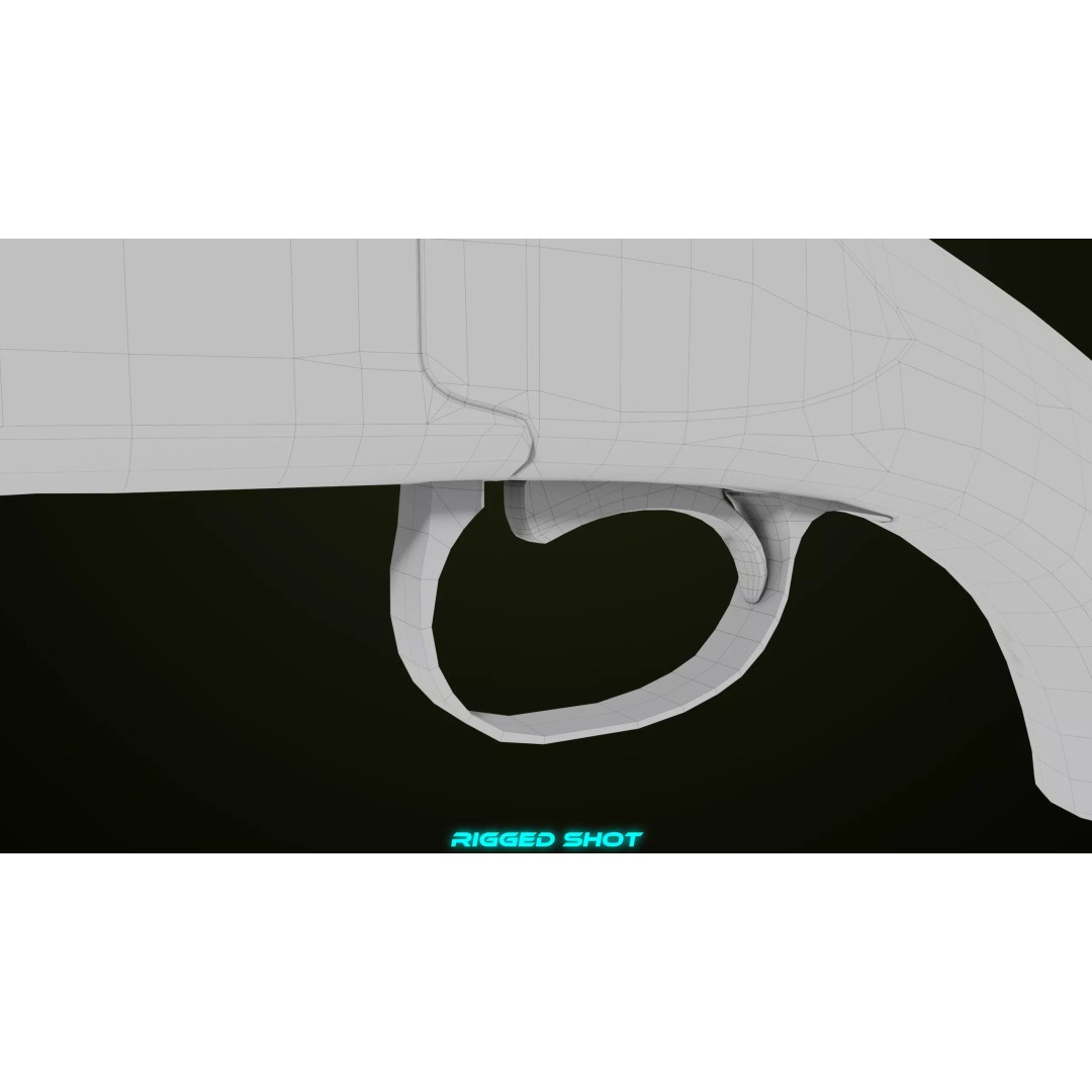 Double Barrel Shotgun 3D Model – Low Poly Game Asset, PBR Textures - View 46