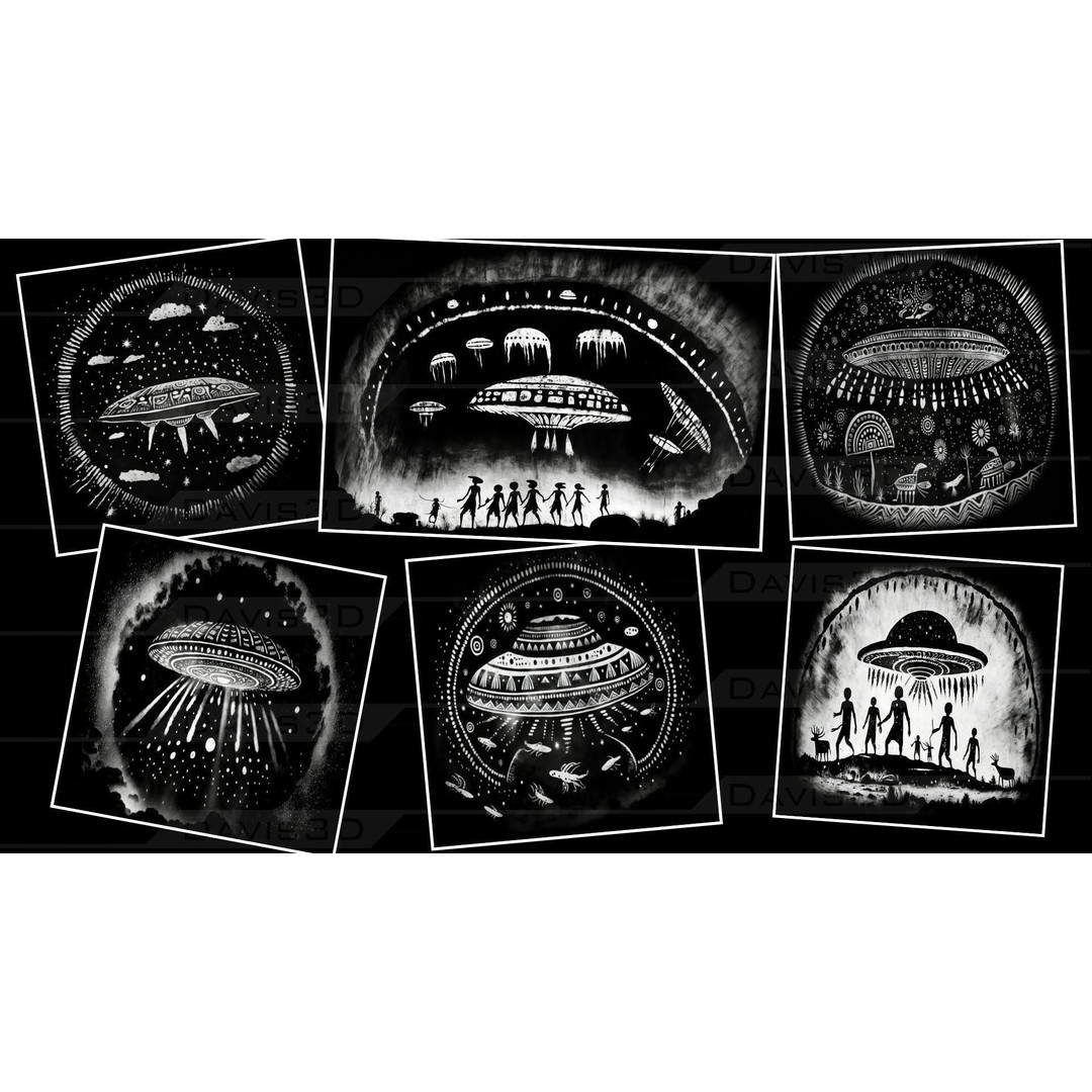 Cave Paintings 3D Model – Decal Textures Pack, 150 Unique Designs - View 10