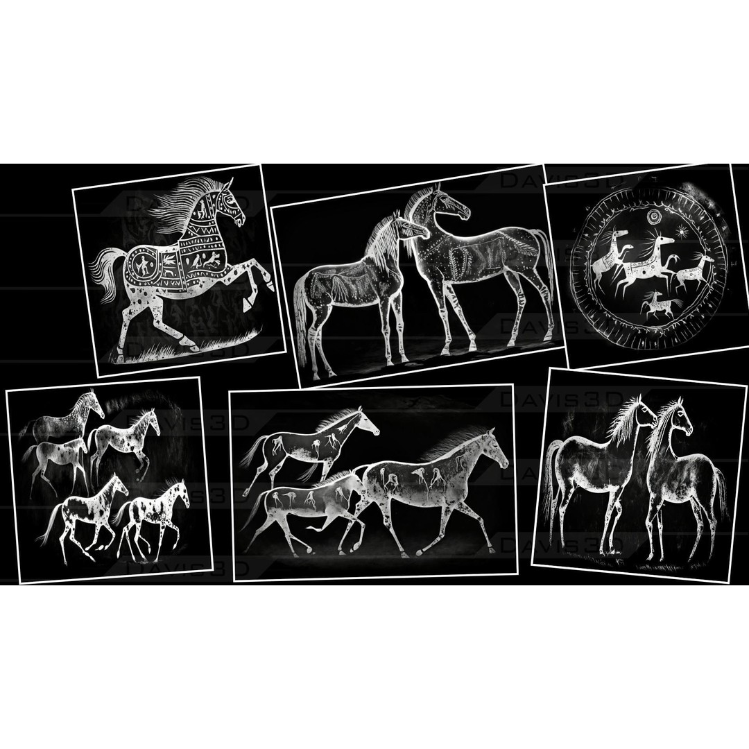 Cave Paintings 3D Model – Decal Textures Pack, 150 Unique Designs - View 4