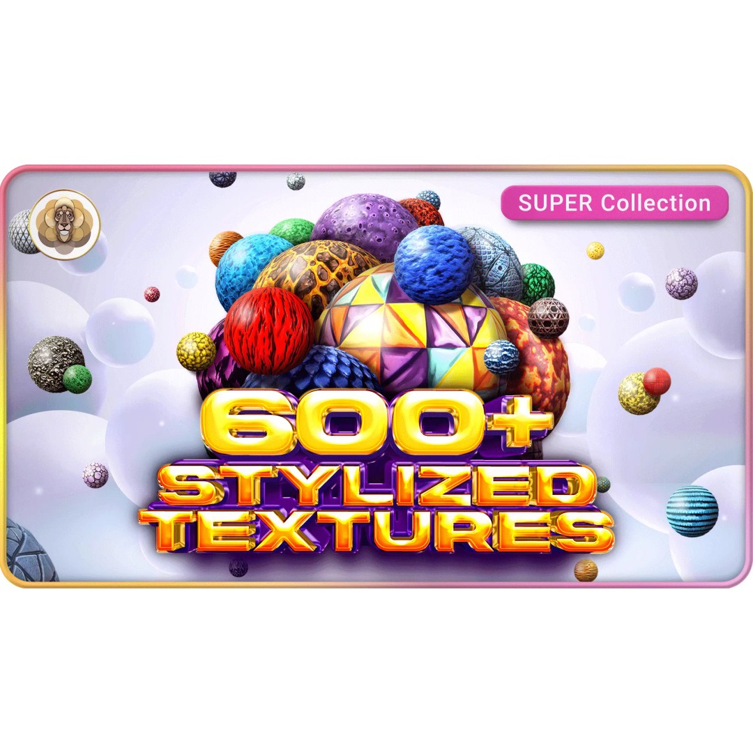 Super Stylized Texture Collection 3D Model – PBR Textures, 608 Unique Textures - View 2