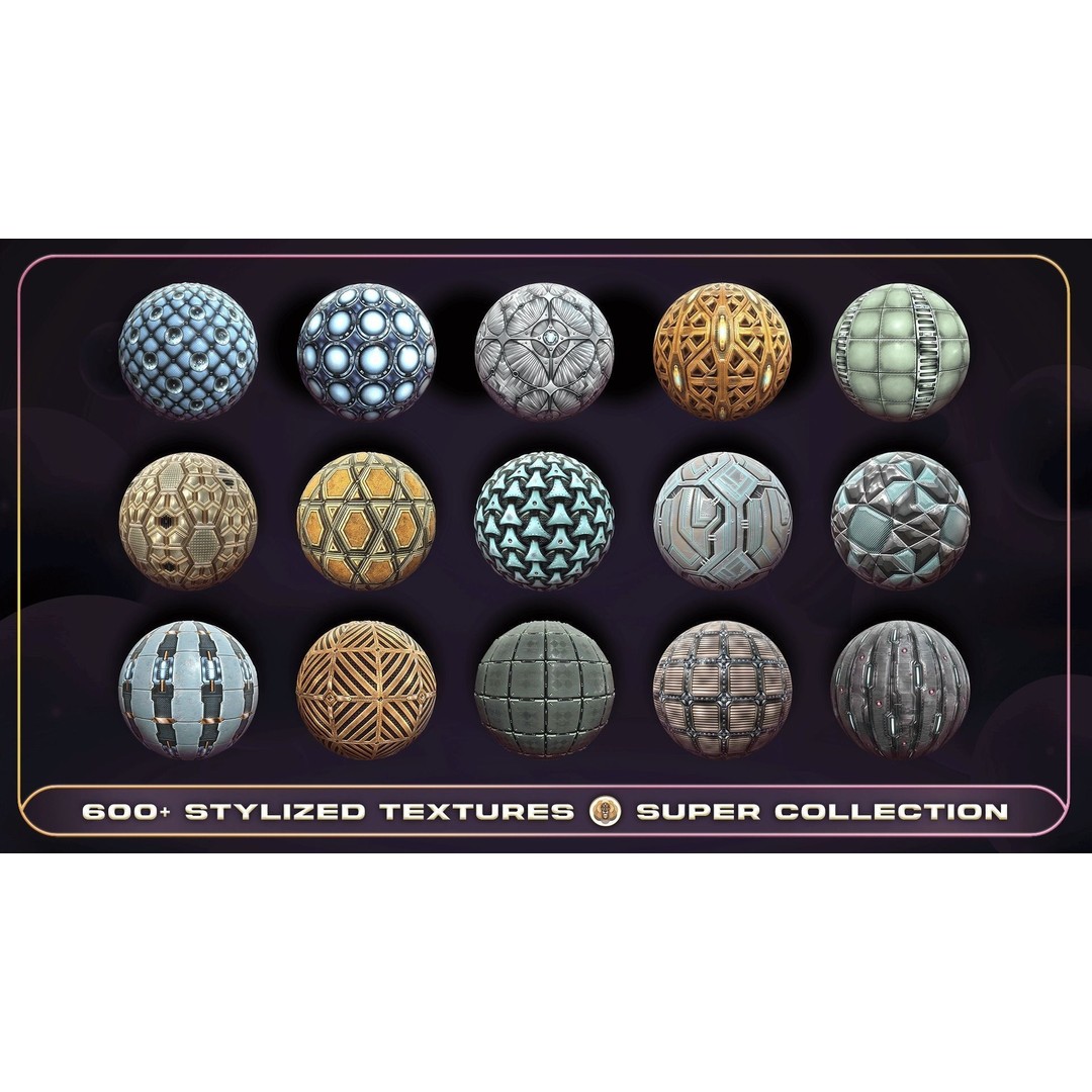 Super Stylized Texture Collection 3D Model – PBR Textures, 608 Unique Textures - View 24