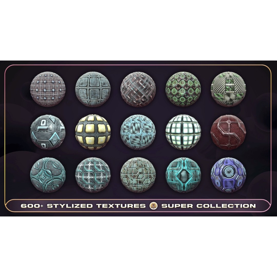 Super Stylized Texture Collection 3D Model – PBR Textures, 608 Unique Textures - View 27