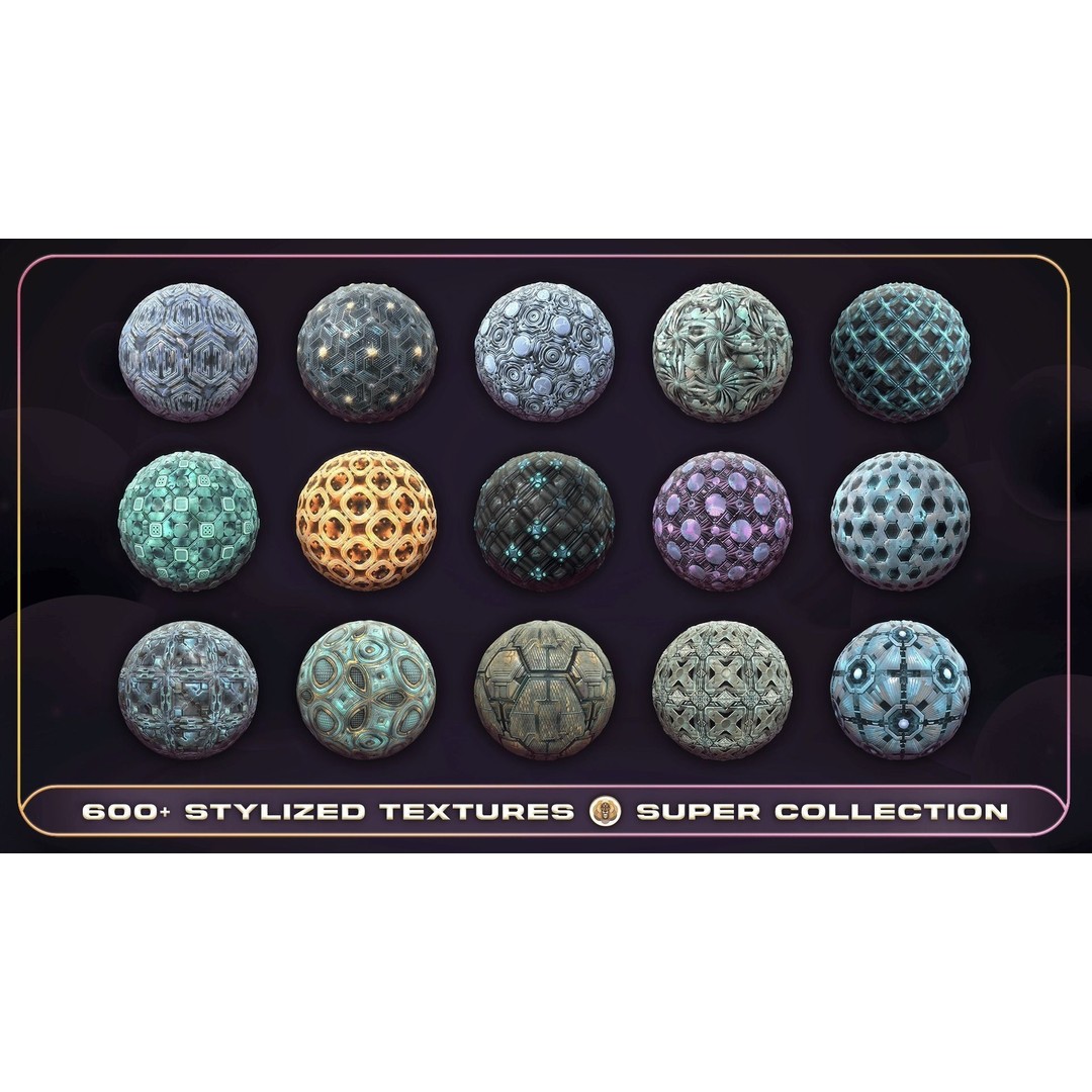 Super Stylized Texture Collection 3D Model – PBR Textures, 608 Unique Textures - View 29