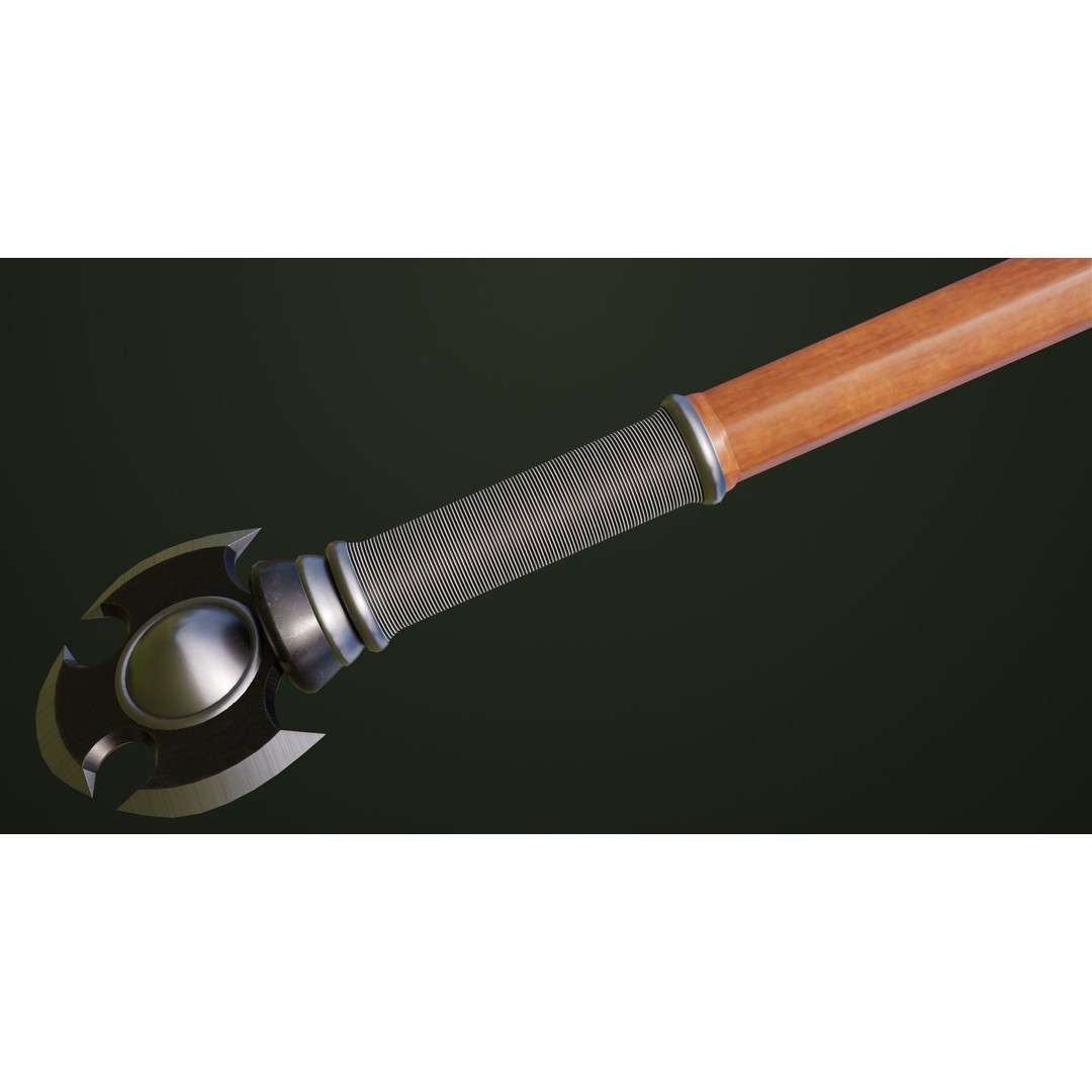 Battle Axe 3D Model – Low Poly PBR Weapon, FBX & Textures Included - View 18